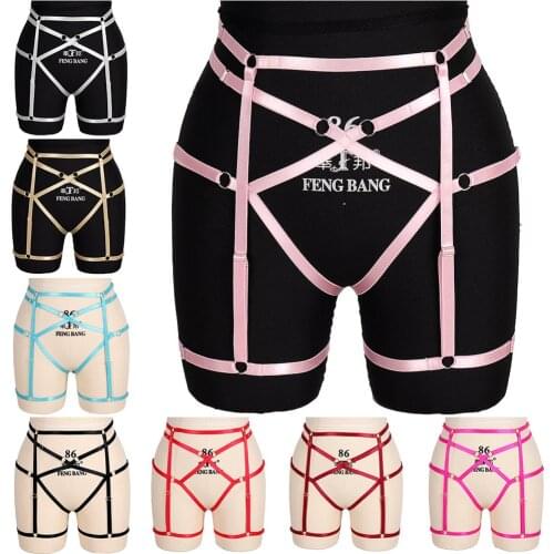 Charming Sexy Lingerie Stockings Garter Cage Bands Strappy Thigh Adjust Suspender Elastic Bandage Body Bdsm Harness Waist Belt