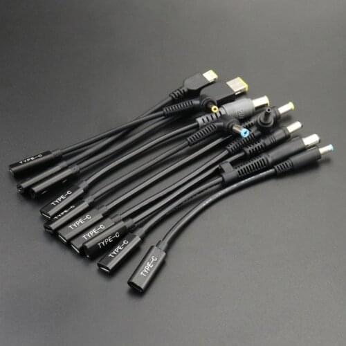 USB 3.1 Type C USB Female to DC 7.9*5.0mm 4.5*3.0 5.5*2.5 2.1 Sqaure Male Power Charger Adapter Connector Adaptor for l-enovo PD