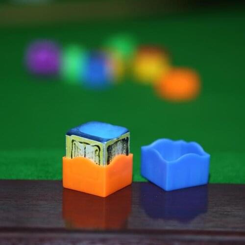 12pcs 6 Colors Plastic Pool Billiard Cue Chalk Holder Cases for Snooker Accessories