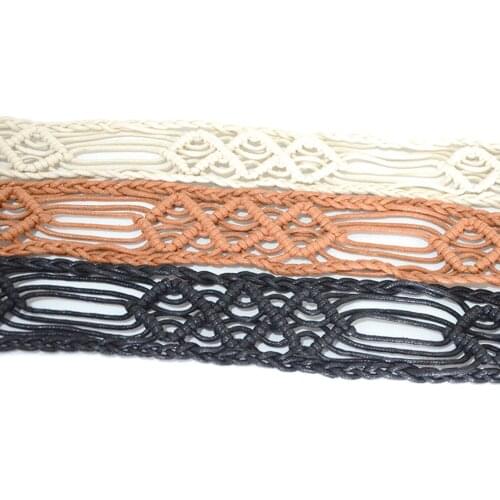 Mesh Woven Sash Photo Shoot Boho Fashion Handmade Belt Decoration Girdle Dress Waistband for Women Photography Accessories