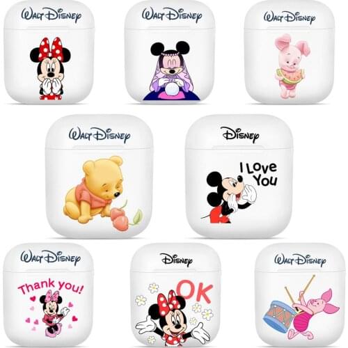 Nice Kiss Minnie Mickey Mouse Silicone Cases For Apple Airpods 1/2 Protective Shockproof Wireless Earphone Cover Charging Box Ba