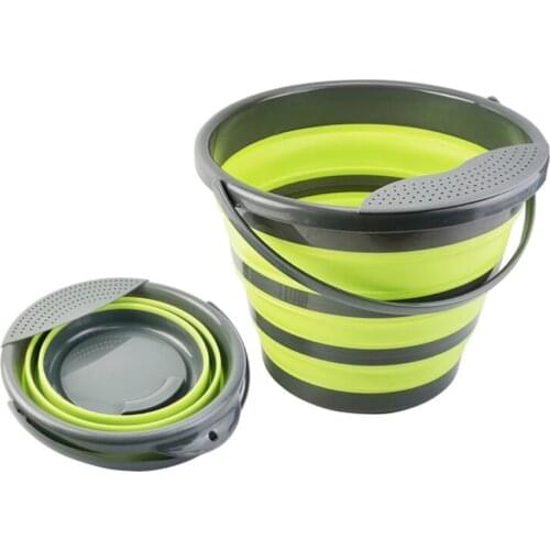 Foldable Silicone Bucket for Fishing Bucket Car Wash Outdoor Fishing Supplies Bathroom Kitchen Camp Bucket