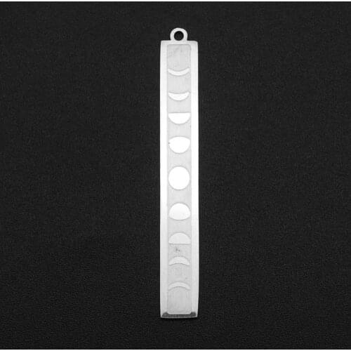 5pcs/lot 100% Stainless Steel Bar Solar Eclipse DIY Earring Charm Pendant Wholesale Never Fade Jewelry Bracelet Making