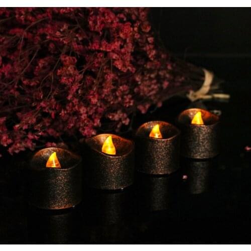 Blesiya Hot Sale LED Flameless Candle Battery Operated Tea Light, BLACK