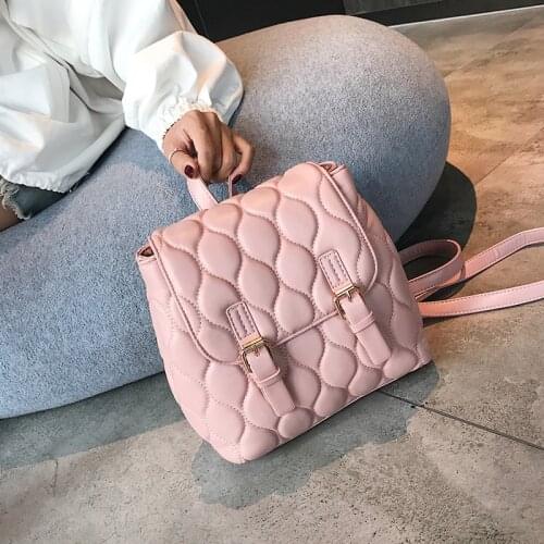 High Quality Small Backpacks For Girls Bag Pack For Women Backpack Bag Red Silver Pink Pu Leather Backpack Women Bagpack CY-83