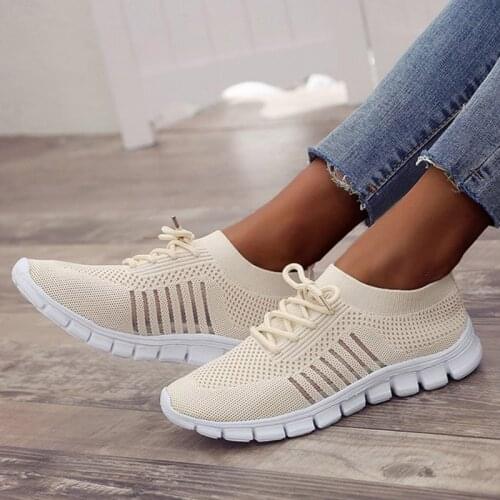 Womens Sneakers Mesh Breathable Ladies Flat Shoes Casual Women Vulcanized Shoes 2021 Summer Lightweight Sport Running Shoes