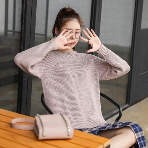 2019 Rushed New Pattern Korean Suit-dress With Fund Easy Basic Lazy Sweater Woman Rendering Knitting Unlined Upper Garment Coat
