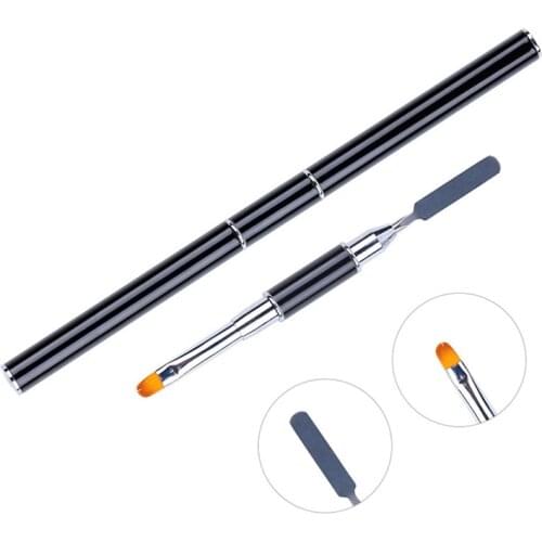 10pcs Double Side Nail Art Brush Spatula Poly Nail Gel Pen Manicure Tip Extension Acrylic Builder Accessory Rod Tool