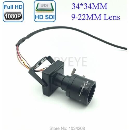 2.0MP 1/3 Panasonic CMOS Sensor Full HD 1080P Mini SDI CAMERA Digital CCTV Security SDI Camera OSD Menu 9-22mm Varifocal Lens