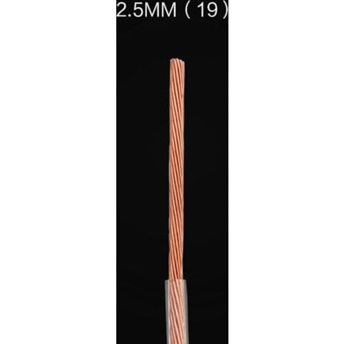 2.5mm Square Audio Line HIFI Speaker Audio CableHigh End 6N OCC Single Crystal Copper For Home Theater DJ System Amplifier