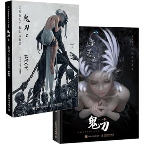 2 Book/set Ghost blade WLOP 2 II + WLOP I personal illustration drawing Art collection book In Chinese Illustrated Book