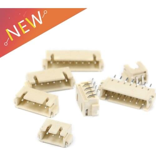 20PCS/Lot Horizontal SMD Socket XH2.54 2.54mm Spacing Patch Plug Connectors 2P 3P 4P 5P 6P 7P 8P 2.54 mm Pitch SMD Connector