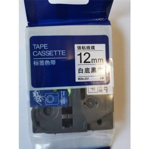 12mm Label Tape For Ribbon Printer TZ-231 WZE-231