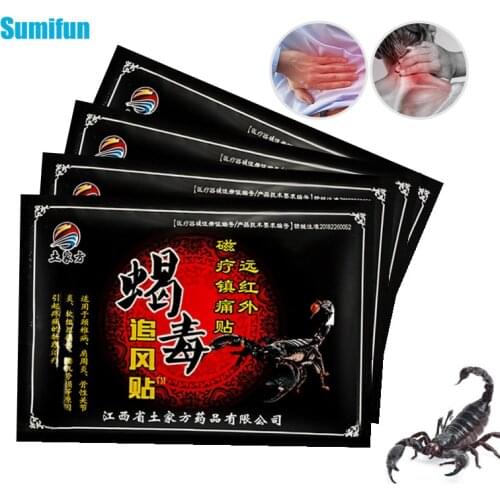 8Pcs Sumifun Scorpion Venom Pain Relief Plaster Joint Lumbar Knee Back Plaster Rheumatoid Arthritis Pain Killer Patch Neck Relax