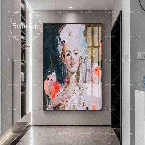 Embelish Abstract Fantasy Woman Portrait Modern Home Decor Pictures For Living Room Wall Posters HD Print Canvas Painting Artwok