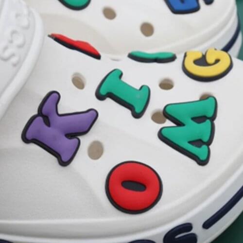 Capital English Letters Shoe Charms Shoes Accessories Croc Shoe Buckle Number Decorations Ormaments Fit JIBZ Party Kids Gifts