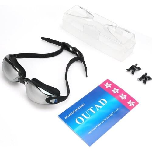 Unisex Anti Fog UV Protection Triathlon Swim Swimming Goggles No Leaking with Free Protection Case for Adult Child