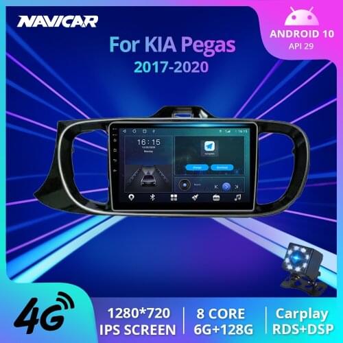 2 Din Android10 Car Radio For KIA Pegas 2017-2020 IPS Screen Stereo Receiver GPS Navigation Auto Radio Bluetooth Player Carplay