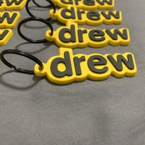 DREW Keychain Silica Gel Keychains Decorations Justin Bieber Key Ring Trend plaything