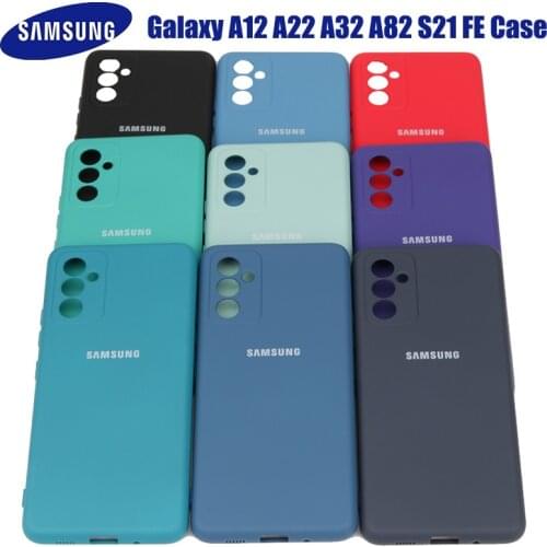 Samsung Galaxy A12 A22 A32 A82 Liquid Silicone Case Soft Silky Shell Cover Galaxy S21 FE High Quality Soft-Touch Back Protective