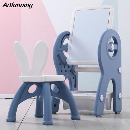 Artfunning Childrens drawing board blackboard writing desk household BB graffiti board dual-use building table childrens toy