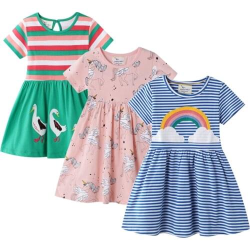 For 1-6 Years Infant Girls Casual Summer Dress Clothing Toddler Kids Costume Dress Up Fashion Cute Cartoon Outfit Clothes