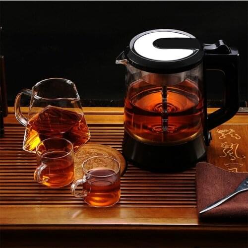 Electric kettle teapot automatic glass electric hot steam cooking tea pot black brewing