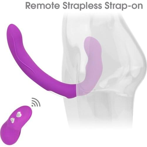 10 Speeds Strapless Strapon Dildo Vibrators Egging Dick Lesbian Wireless Remote Control Strap-on Penis Adult Sex Toys for Woman