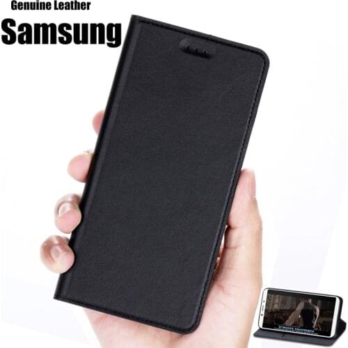 Genuine Leather Flip Case for Samsung Galaxy A72 A10 A20 A30 A21 A30s A51 A10s A21s A20s A50 A31 A71 A42 Phone Cover Case Stand