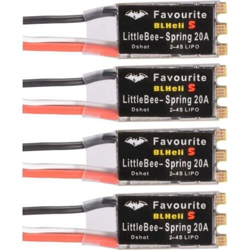 FVT LittleBee Little 20A ESC BLHeli S DSHOT SPRINGSpeed Controller 2-4S for FPV Raing Drone Quadcopter210 250