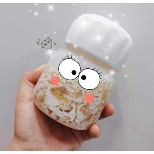 Small mini cute high borosilicate glass milk fat cup net red portable female student cup children outdoor water bottle