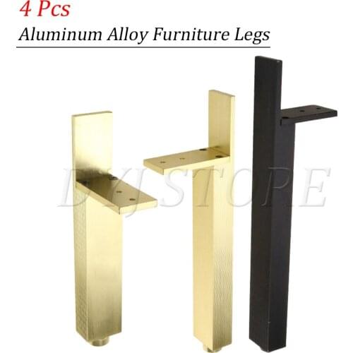 4 Pcs Aluminum Alloy Furniture Legs Table Tea Stand Bed Foot Sofa TV Cabinet Foot Metal Foot Hardware Accessories