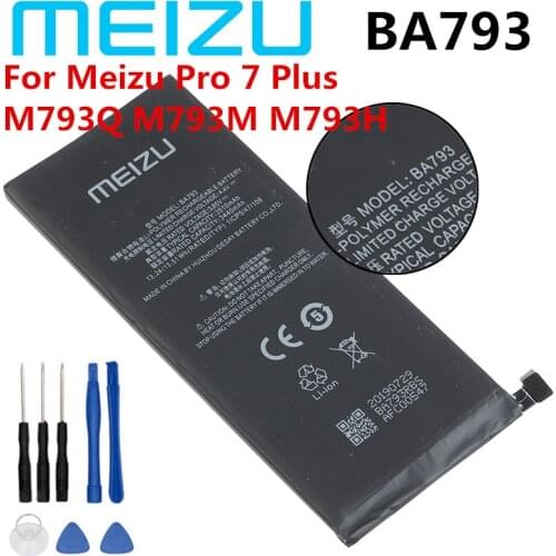Meizu 100% Original BA793 3510mAh New Production Battery For Meizu Pro 7 Plus Mobile Phone High Quality Battery