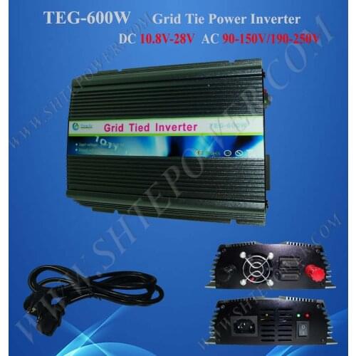 600w grid tie micro inverter grid connected pv inverter dc 12v 24v to ac 110v/220v