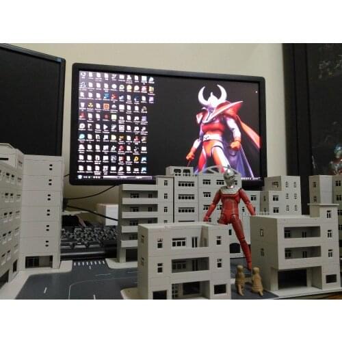 COMIC CLUB IN-STOCK GUNDAM MODEL Ultraman Street Buildings scene set hg1/144 mg1/100 DIY assembly toy figure