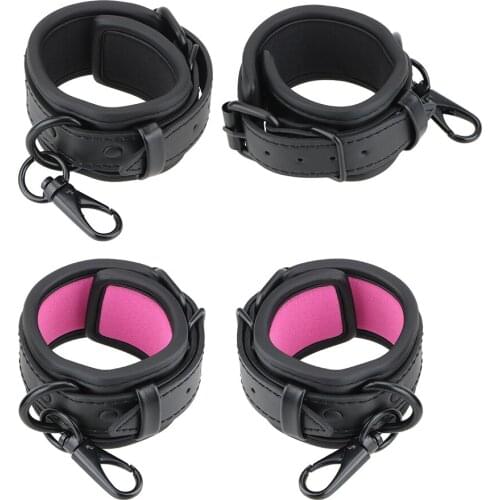 Sex Toys For Couples Adjustable Adult Games PU Leather Handcuffs SM Products 1 Pair Bondage Restraints Accessories