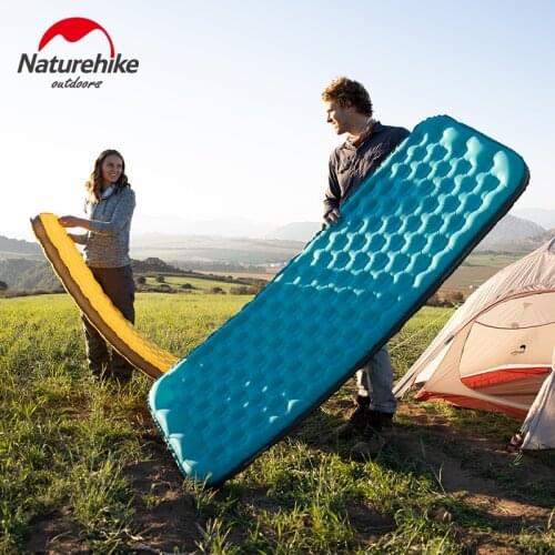Naturehike Comfortable Thicken 9cm Camping Mat Inflatable Sleeping Pad Trachea Support Mattress Outdoor Camp Tent Mat NH