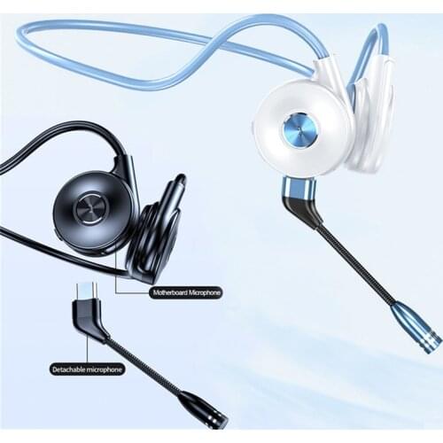 Bone Conduction Headset HD Voice Headphone Sport Gaming Driving Earphone with Mic for iPhone Samsung S21 S20 S10 S9 S8 Plus Note