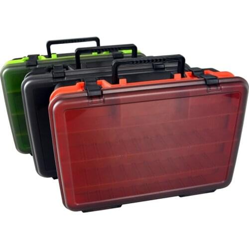 New Double-layer Fishing Tackle Box Large Capacity Fishing Accessories Bait Box Multifunctional Fishing Tool Plastic Storage Box