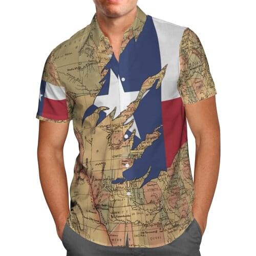 World Map 3D Printing Beach Hawaiian 2021 Summer Shirt Short Sleeve Shirt Streetwear Oversized 5XL Camisa Social Chemise Homme
