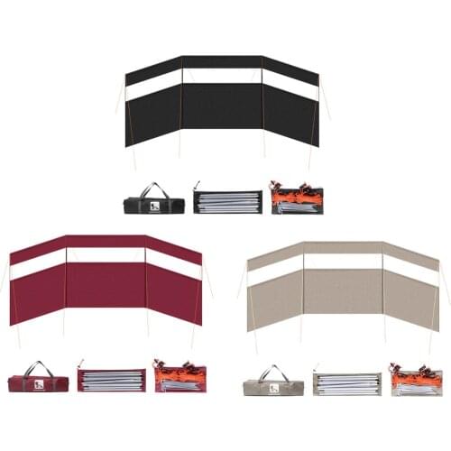 Portable Large Camping Wind Shield Cooking Gas Windscreen Holder Beach