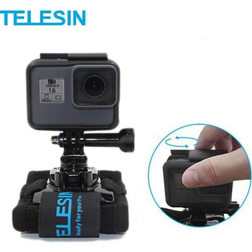 TELESIN 360° Rotate Wrist Strap Arm Hand Strap Mount for GoPro Hero 9 8 7 6 5 4 Insta360 Osmo Action SJCAM EKEN Accessories