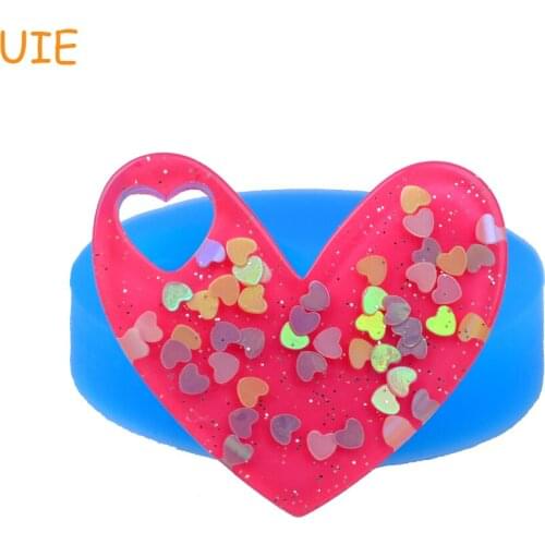 PYL225U 40.1mm Double Heart Silicone Mold - for Cupcake Topper, Fondant Craft, Jewelry Making, Candy, Resin, Chocolate, Fudge