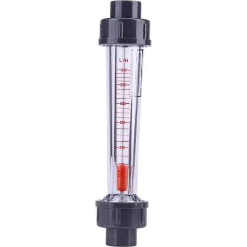 Water Flowmeter 100-1000L/H Water Flow Meter Plastic Tube Type Liquid Instantaneous Flowmeter Chemical Pipeline Measuring Tools