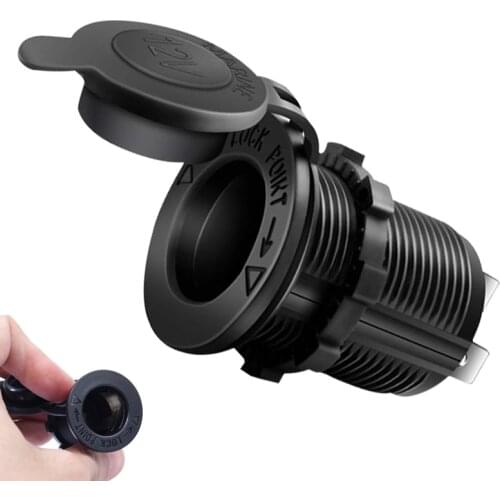 Car Cigarette Lighter Socket Charger Plug 12V-24V Waterproof Power Outlet Adapter for Motorcycle Truck Auto Charging Adapter