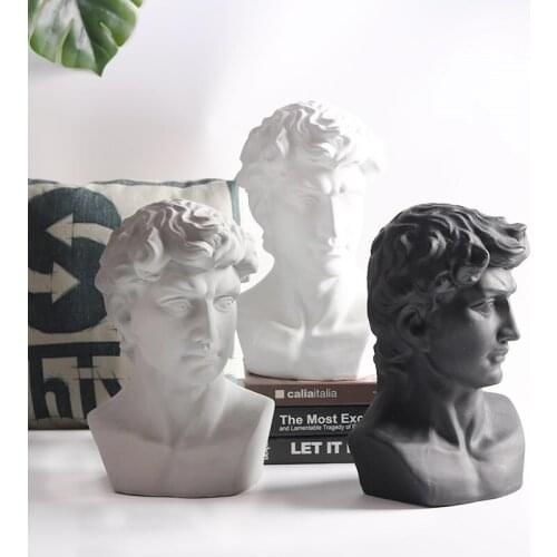 35CM NORDIC RETRO SCULPTURE IMITATION PLASTER CERAMICS DAVID DRAWING SKETCH HOME DECORATION LIVING ROOM CAFTS ACCESSORIES R4109