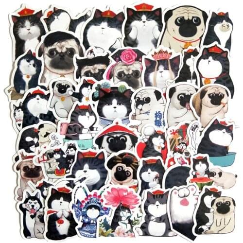 40Pcs/Pack Cute animal dog cat MIni 2021 Stickers Cartoon Graffiti Pegatinas For Motorcycle Notebook Laptop Luggage Bicycle r