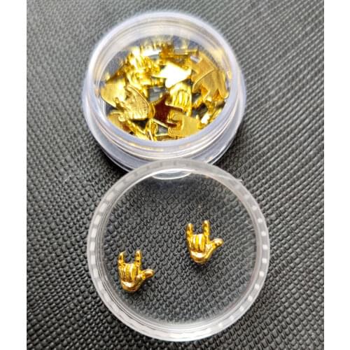 Nail Art Rhinestones Sticker Charms Golden Nailart Accessories 3d Alloy Manicure Design New Bottle Nails Kawaii Japanese Decors