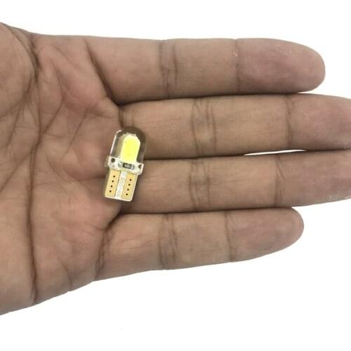 5Pcs 7 color Car LED light 12V T10 W5W COB Silicone lamp For Auto motorcycle License plate Instrument Clearance Lights Refit