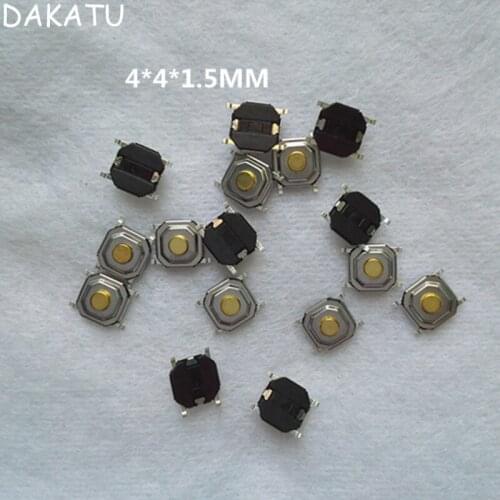 DAKATU 4*4*1.5MM SMD Tactile Push Button Switch Car Keys Remote Key Button Microswitch For Nissan Sunny Tida Hyundai Elantra
